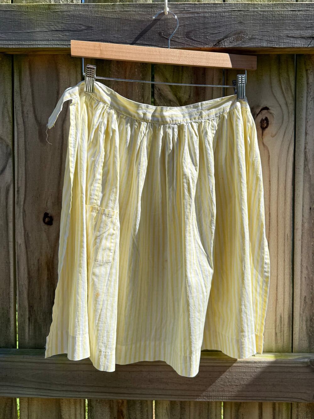 Vintage Butter Stripe Wrap Apron